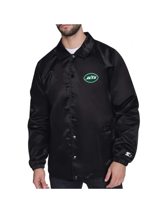 NY Jets Retro Logo Coaches Jacket