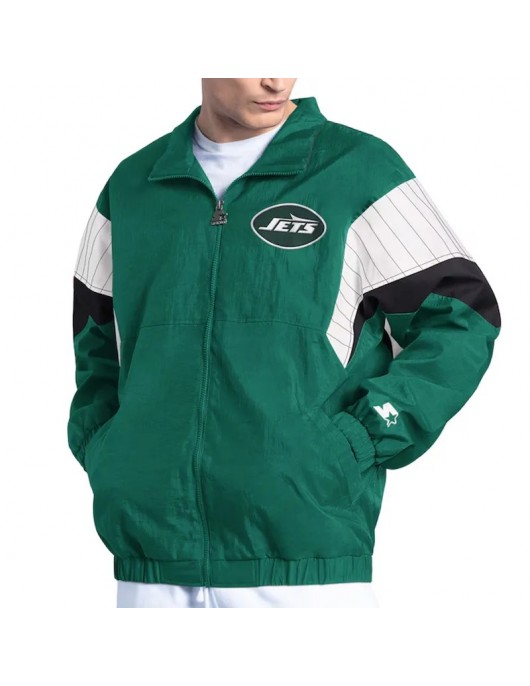 NY Jets Yard Line Green Full-Zip Jacket