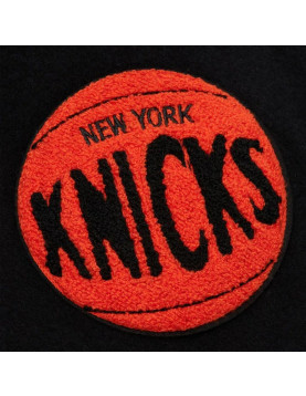 NY Knicks Black Out Team Logo Varsity Jacket