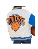 NY Knicks Color Block Bomber Full-Snap Jacket