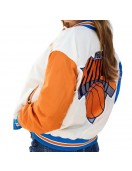 NY Knicks Color Block Bomber Full-Snap Jacket