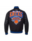 NY Knicks Team Badge Classic Rib Varsity Jacket NY Knicks Team Badge Classic Rib Varsity Jacket