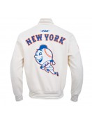 NY Mets Logo Game Day Eggshell Jacket
