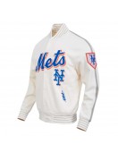 NY Mets Logo Game Day Eggshell Jacket