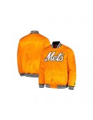 NY Mets Orange Varsity Jacket