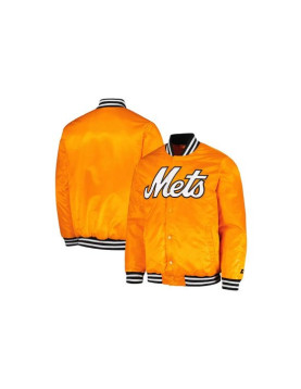 NY Mets Orange Varsity Jacket