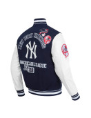 NY Yankees Area Code Classic Rib Varsity Jacket