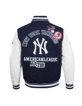 NY Yankees Area Code Classic Rib Varsity Jacket
