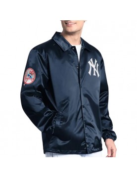 NY Yankees Point Man Coaches Navy Jacket