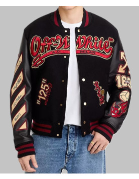 Off-White x AC Milan 125th Anniversary Varsity Jacket