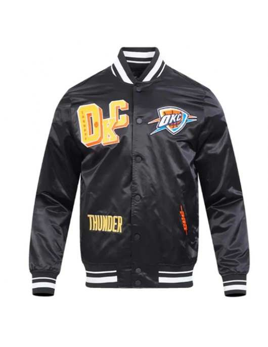Oklahoma City Thunder Best of Classic Rib Satin Jacket Oklahoma City Thunder Best of Classic Rib Satin Jacket
