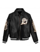 Patched Leather Jacket - Speed Tiger Edition
