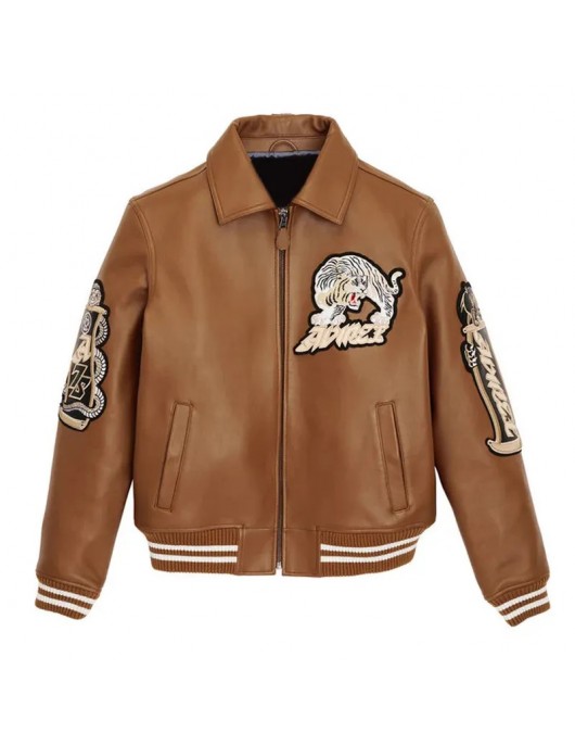 Patched Leather Jacket - Speed Tiger Edition