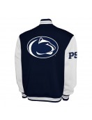 Penn State Nittany Lions Fleece Navy and White Varsity Jacket