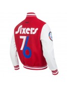 Philadelphia 76ers 2024/25 City Edition Chenille Red Varsity Jacket