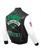 Philadelphia Eagles Best Of Men's Leather Varsity Jacket Black/White