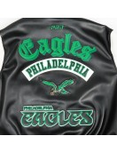 Philadelphia Eagles Best Of Men's Leather Varsity Jacket Black/White
