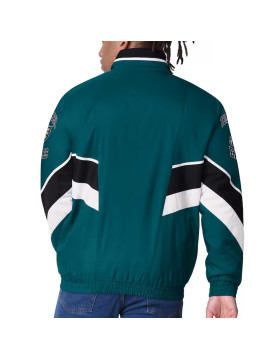 Philadelphia Eagles Captain Midnight Green Varsity Satin Jacket