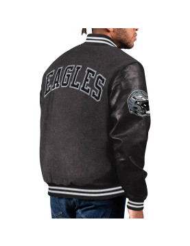 Philadelphia Eagles First Rounder Black Varsity Jacket