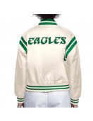Philadelphia Eagles Full Count Cream Satin Jacket
