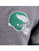 Philadelphia Eagles Heather Gray Striped Fleece Jacket