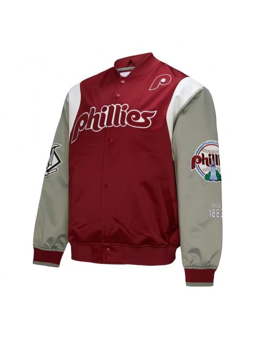 Philadelphia Phillies Cooperstown Team Origins Satin Jacket