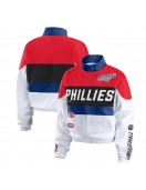 Philadelphia Phillies Racing Full-Zip Red and White Jacket