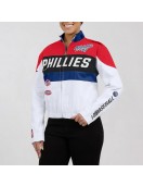 Philadelphia Phillies Racing Full-Zip Red and White Jacket