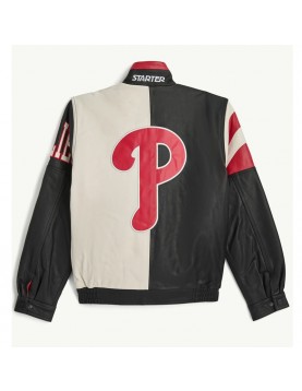 Philadelphia Phillies Retro Full Zip Leather Jacket