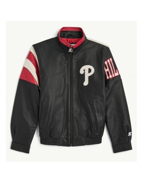 Philadelphia Phillies Retro Full Zip Leather Jacket