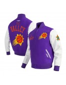 Phoenix Suns 2024/25 City Edition Chenille Purple Wool Varsity Jacket