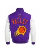 Phoenix Suns 2024/25 City Edition Chenille Purple Wool Varsity Jacket