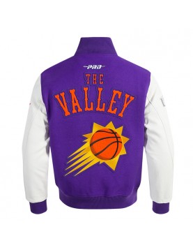 Phoenix Suns 2024/25 City Edition Chenille Purple Wool Varsity Jacket