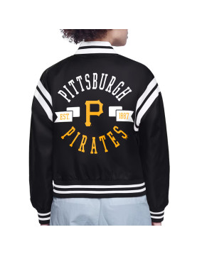 Pittsburgh Pirates Printed Logo Varsity Satin Jacket