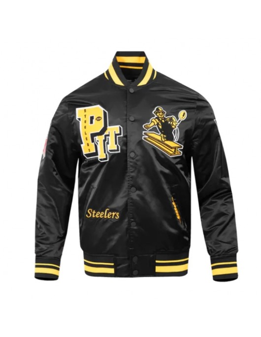 Pittsburgh Steelers Best of Classic Rib Satin Jacket Pittsburgh Steelers Best of Classic Rib Satin Jacket
