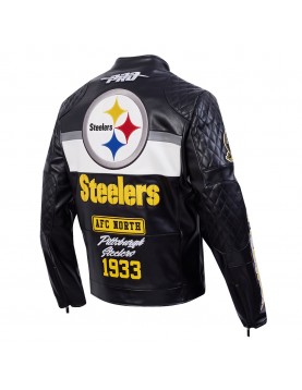 Pittsburgh Steelers Men's Moto Jacket Pittsburgh Steelers Men's Moto Jacket