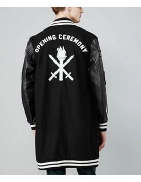Post To Be Omarion Opening Ceremony Long Letterman Jacket