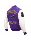 Prairie View A&M Purple and White Varsity Jacket