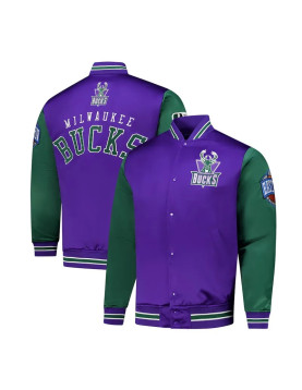 Primetime Milwaukee Bucks Purple and Green Jacket