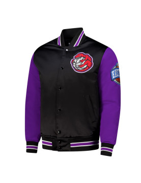 Primetime Toronto Raptors Black and Purple Jacket