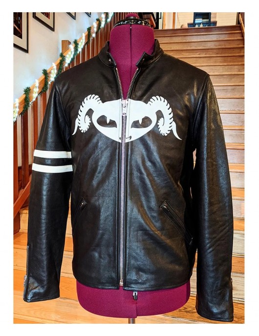 Puscifer Maynard James Keenan Striped Leather Jacket