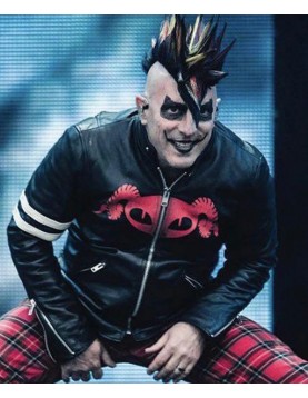 Puscifer Maynard James Keenan Striped Leather Jacket