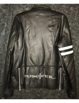 Puscifer Maynard James Keenan Striped Leather Jacket
