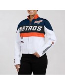 Racing Houston Astros Orange and White Full-Zip Jacket