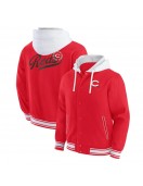 Red Cincinnati Reds Cotton Hooded Jacket