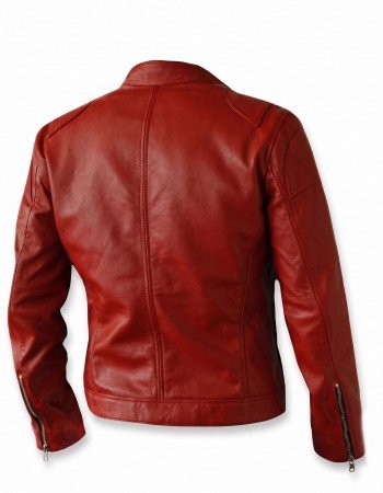 Red Elegant Leather Jacket Red Elegant Leather Jacket