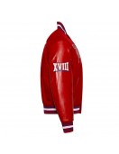 Red South Carolina State University Varsity Jacket