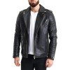Ribbed Sleeve Real Leather Jacket Ribbed Sleeve Real Leather Jacket