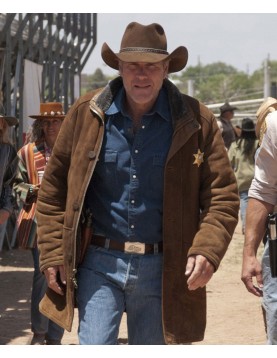 Robert Taylor Sheriff Longmire Suede Coat