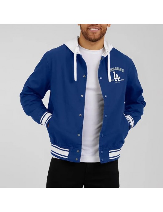 Royal LA Dodgers Cotton Hooded Jacket